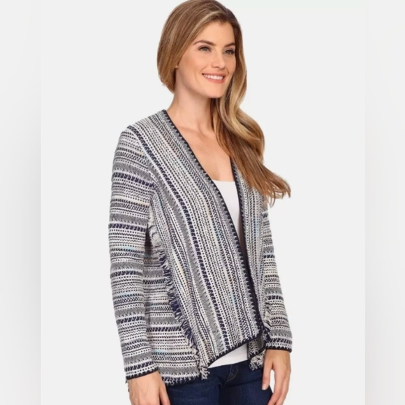 Lucky Brand Fringe Knit Cardigan - Picture 1 of 6